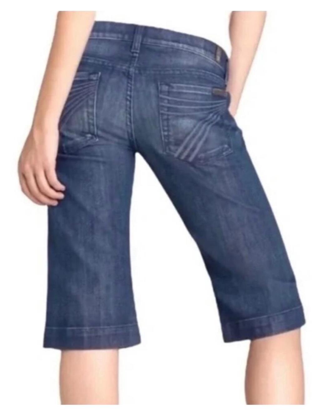 7 For All Mankind 7FAM Y2K Women’s Sz 27 Dojo Knee Length Bermuda Capri Jeans
